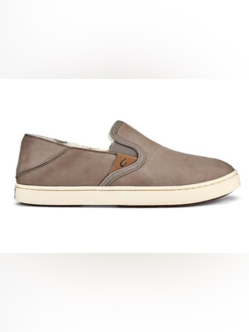 OluKai Pehuea Leather Slip-On Sneakers Clay